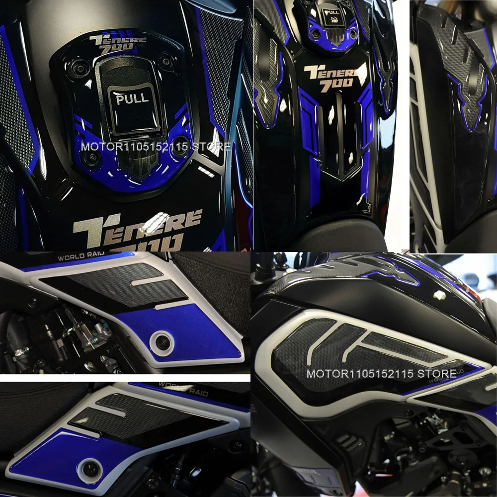 Tenere 700 Motorcycle Accessories 3D Epoxy Decal Kit Front Headlight Fairing Stickers waterproof For Tenere 700 2019-2020
