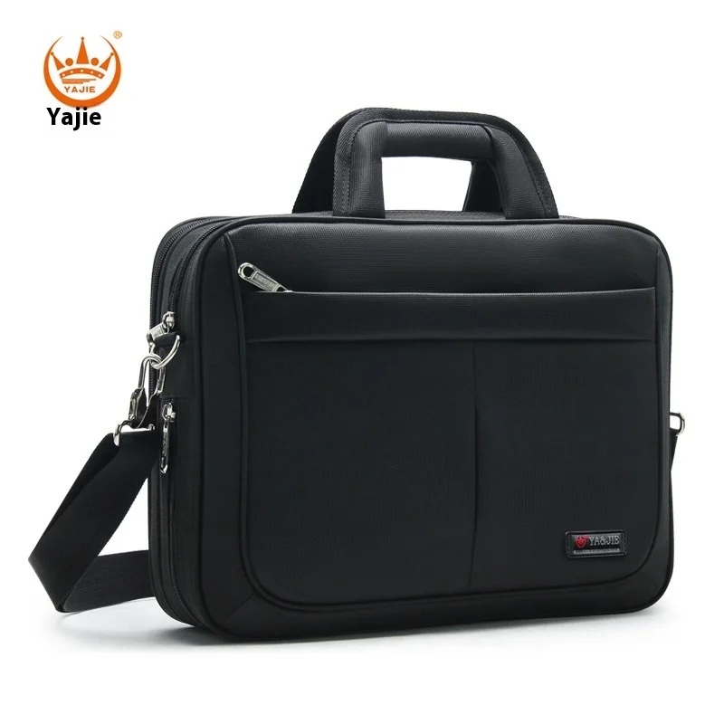 14 Men's 15.6 Inch Briefcase Male Oxford Laptop Bags Portable Business Travel Handbags Black Documents Storage Bag