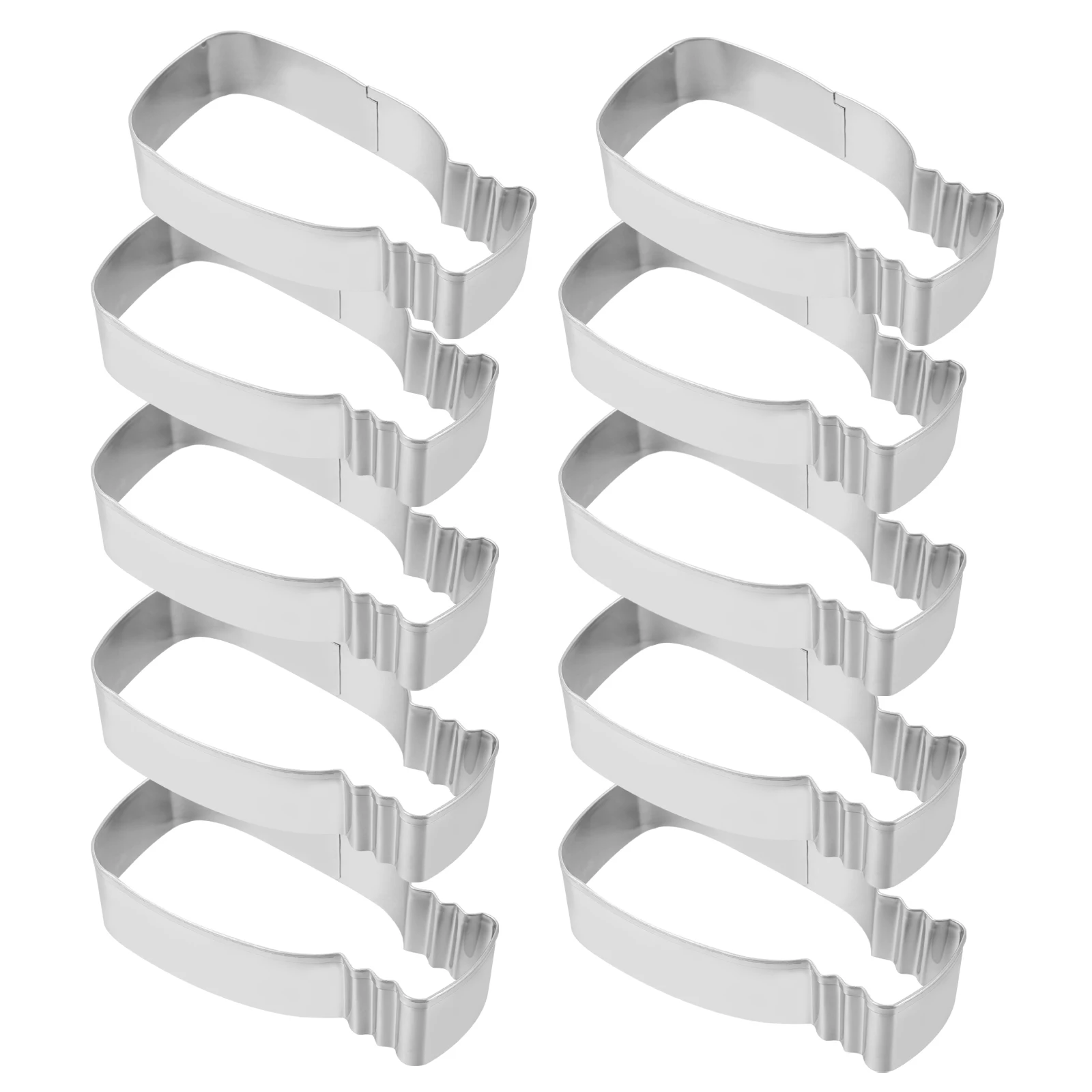 

10 pcs Milk Bottle Stainless Steel Cartoon Biscuit Mold Baking Cookie DIY Tool Baking Mold Practical Gift