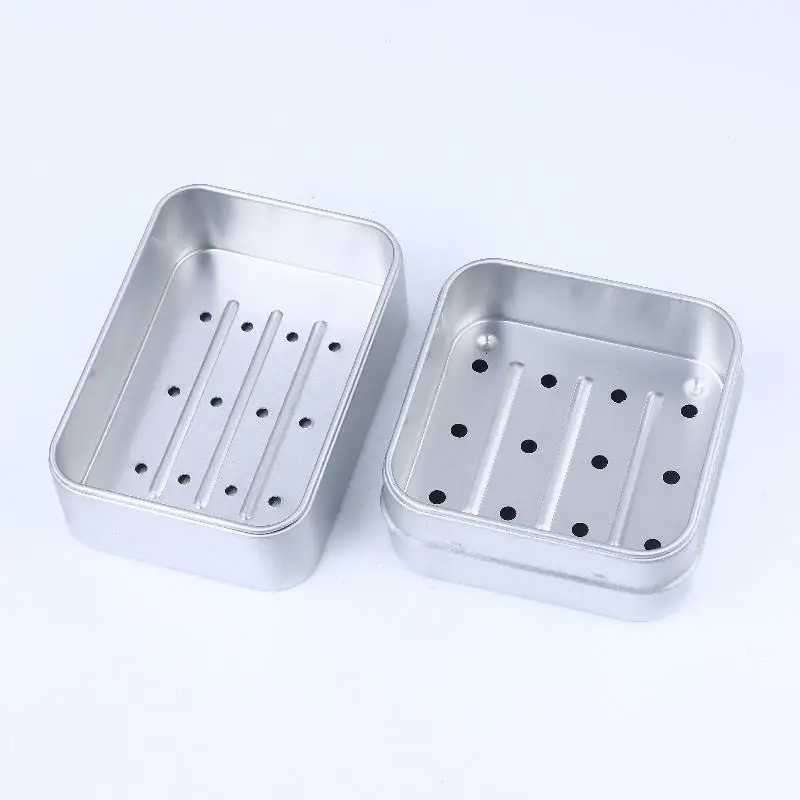 Square Aluminum Soap Dish Soap Box With Lid Aluminum Soap Holder Travel Soap Travel Soap Tray Container For Dish Home Bathrooms