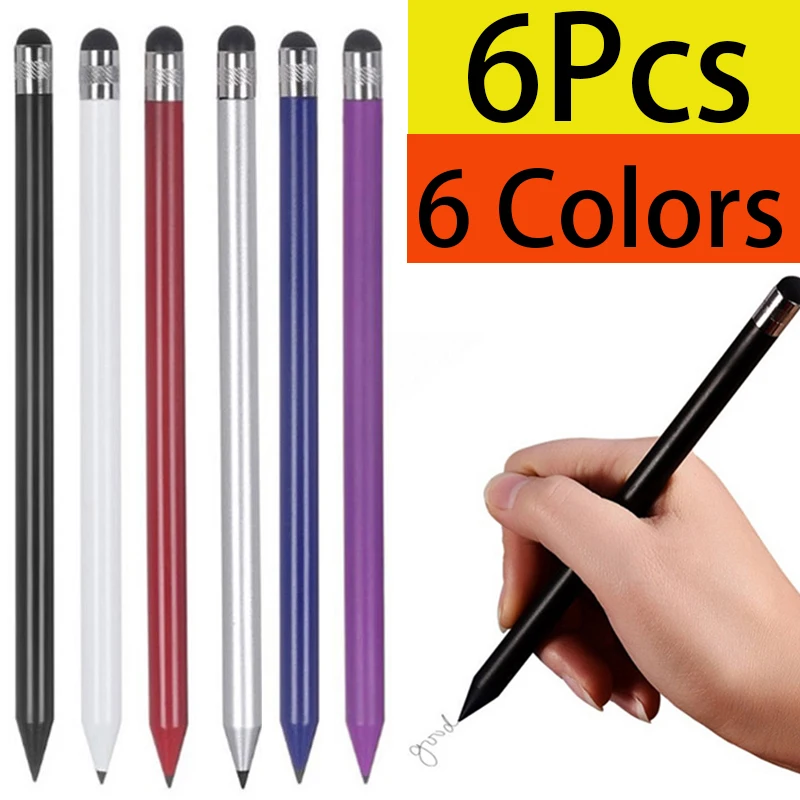 6Pcs Unlimited Pencil No Ink Writing Pencil For Writing Art Sketch Stationery Kawaii Pen School Supplies