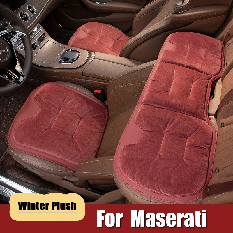 

Seat Cushion Flannel Winter Warm Anti Slip Rear Seat Soft Pad For Maserati Levante Ghibli GranTurismo Quattroporte Auto Parts
