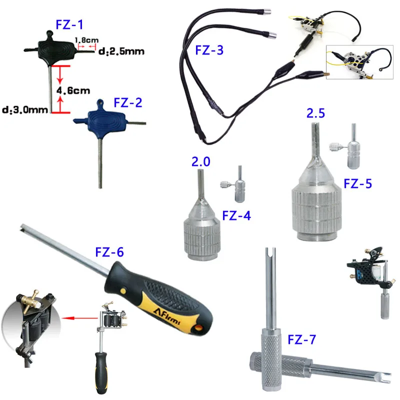 Palm Hexagon Wrench Armature Adjuster Tattoo Auxiliary Lamp Stainless Steel Machine Adjuster Wrench Auxiliary Products