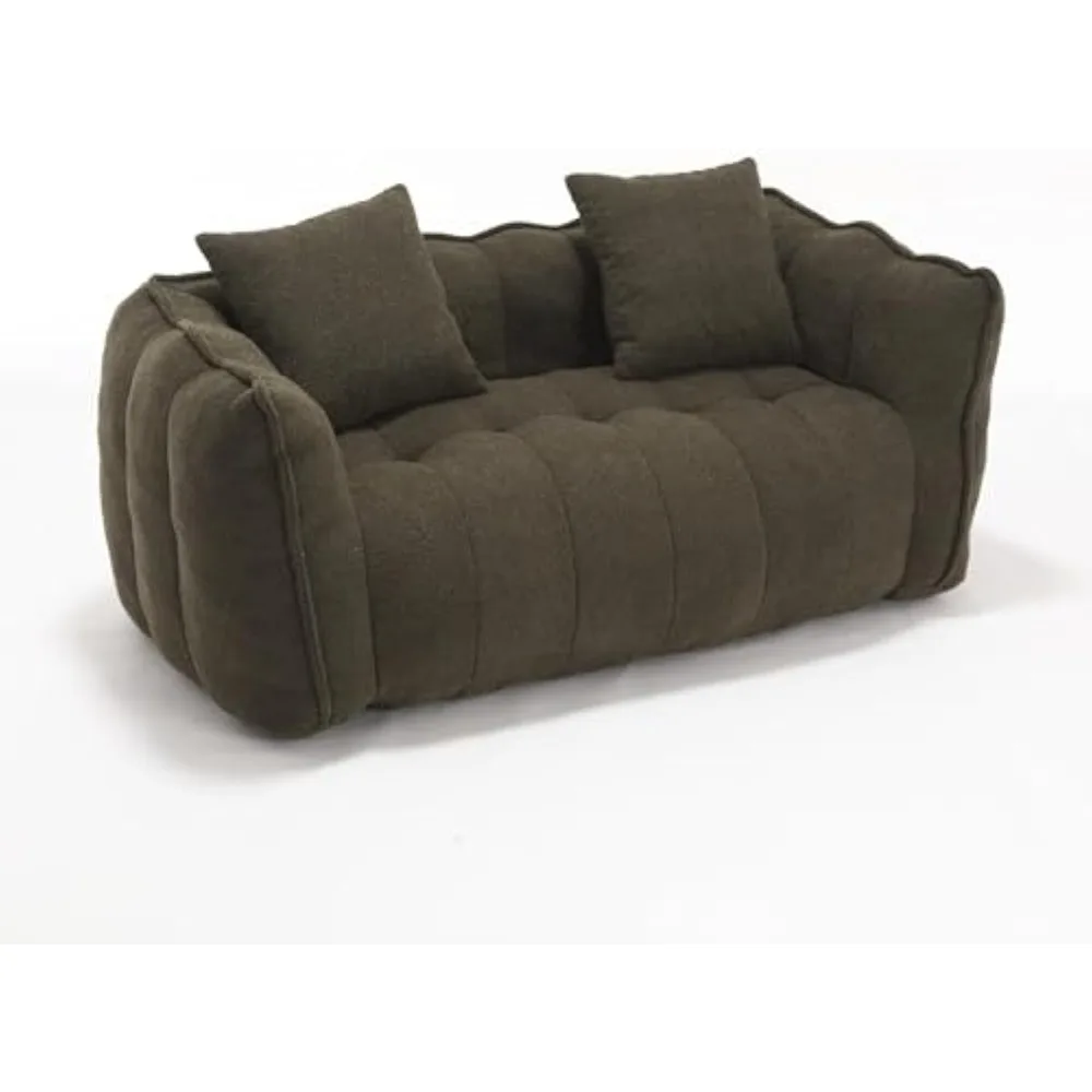 

Twin Size Bean Bag Chairs Sofa, Giant Bean Bag Couch for Adults, Memory Foam Filled Loveseat Bean Bag Sofa, Comfy Lazy