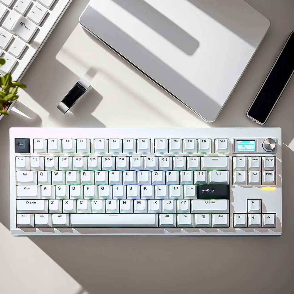 

ZUOYA GMK87 Mechanical Keyboard RGB Hotswap Bluetooth-Compatible/2.4Ghz/ Type-C Customized Keyboard VIA for PC Laptop