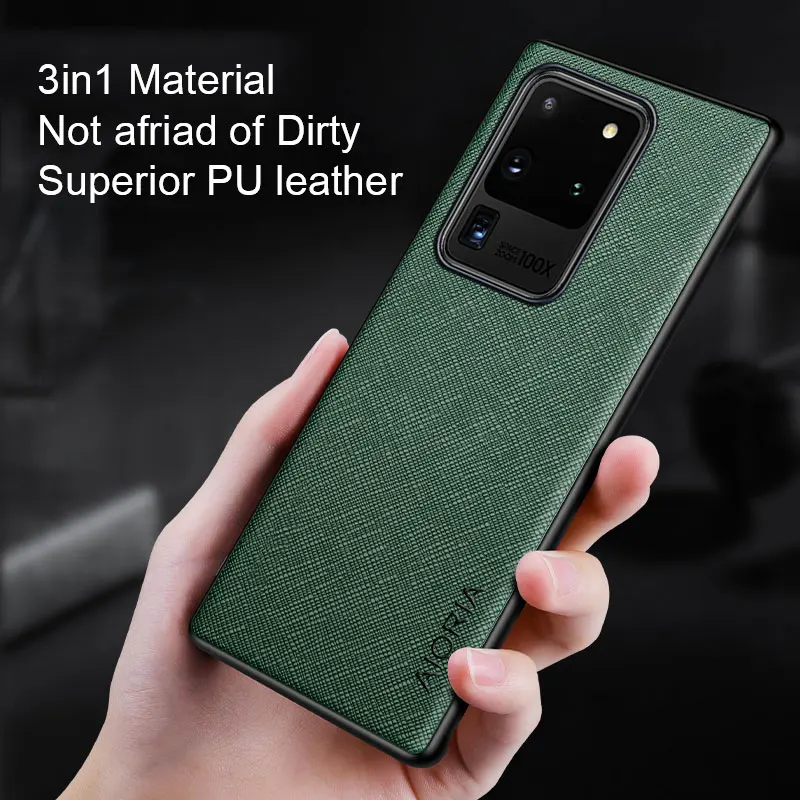 Case for Samsung Galaxy S20 Ultra Plus FE 5G  funda Cross pattern Leather cover Luxury coque for galaxy s20 ultra case