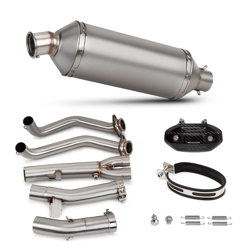 

STLFFor Hondas XL750 Transalp 750 Motorcycle Exhaust Full System Manifold Project Muffler with DB Killer Carbon Anti-scalding Co