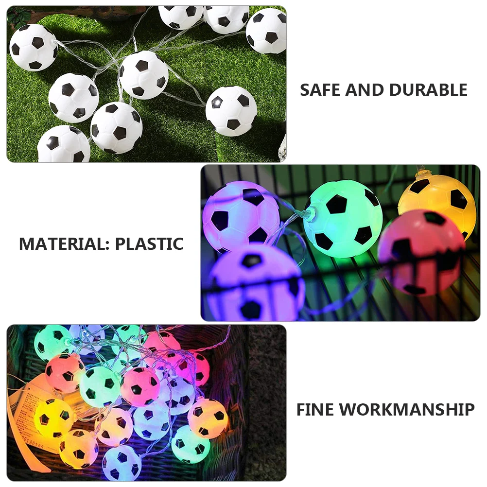 Guirlande lumineuse LED décorative pour Football, décoration de fête de vacances, lampe de nuit, ornement en plastique