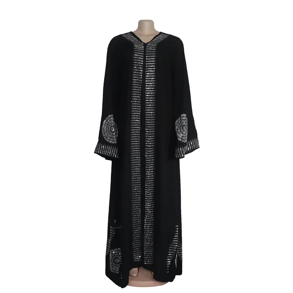 Kaftan African Long Dress Dubai Muslim Women Abaya Maxi Robe With Scarf Africa Dashiki Ladies Party Arabic Gown Hot Drilling New