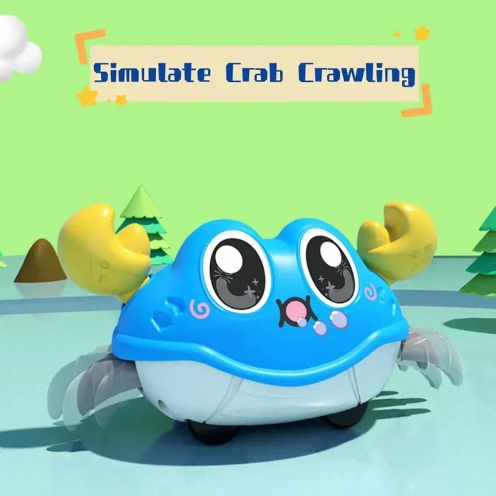 Children's Fun Double Return Force Left and Right Shake Simulation Crab Toy Baby Running Bubble Simulation Crab Crawling