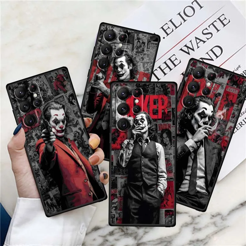 

J-Joker Art Creative Cool For Samsung Galaxy S25 S24 S23 S22 S21 S20 S10 Ultra Plus FE 5G Black Soft TPU Cover Phone Case