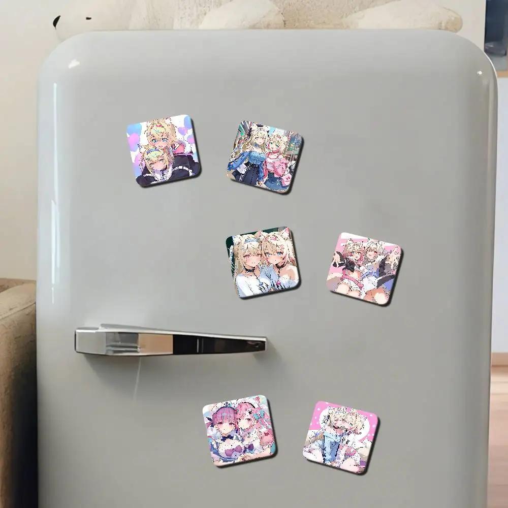 F-Fuwawa M-Mococo Hololive Refrigerator Magnets For Dishwasher/ Refrigerator/ Freezer, Whimsical Kitchen Decor