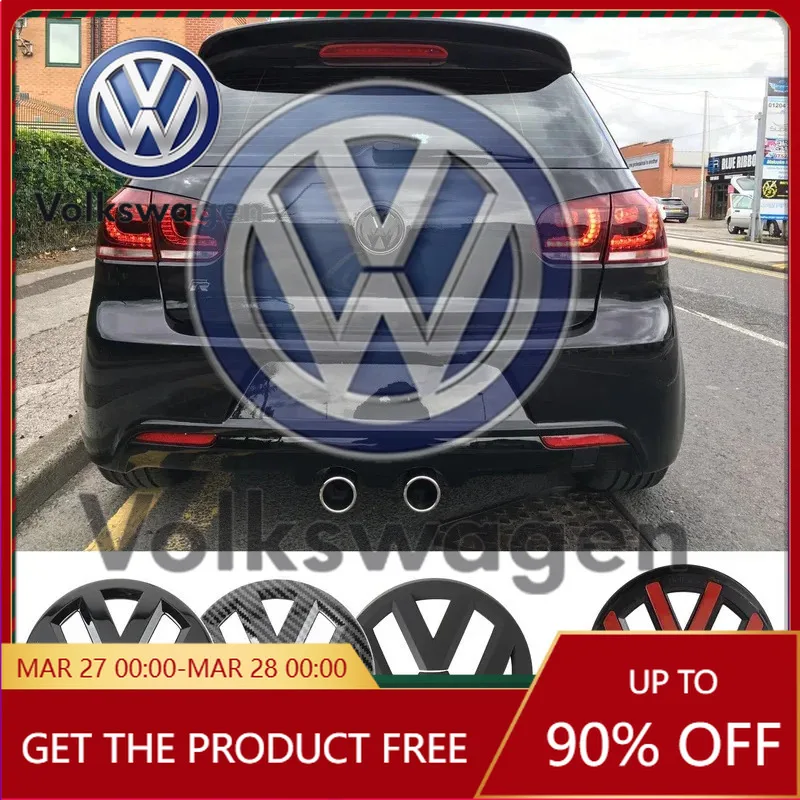 

Emblems Car Sticker 2Pcs Car Front Grill/Rear Emblem Lid Covers Logo Sticker For Volkswagen VW POLO Scirocco GOLF 5 6 7 8 MK5 MK