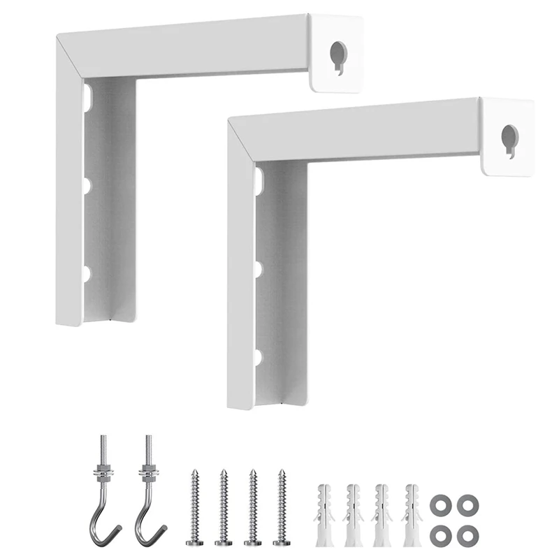 2Pcs Screen L-Bracket Wall Hanging Mount Adjustable Extension , Spectrum And Perfect Screen Placement Up To 66 Lbs