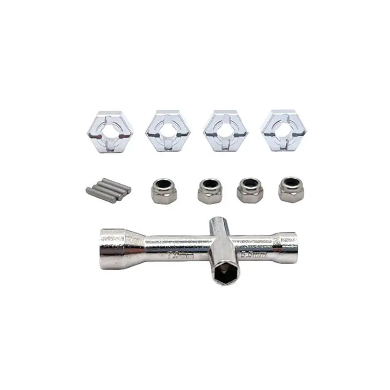 SCY 16101 16102 16103 PRO SG116PRO MJX 16208 16209 H16 adaptador de cubo hexagonal de rueda de Metal de 12mm 1/16 RC accesorios de piezas de actualización de coche