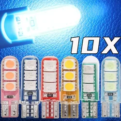 10pcs LED T10 Strobe Lights Car Lamp W5W Canbus Flashing Signal Bulbs for Car Width Light Stroboscopic Clearance Indicator 12V
