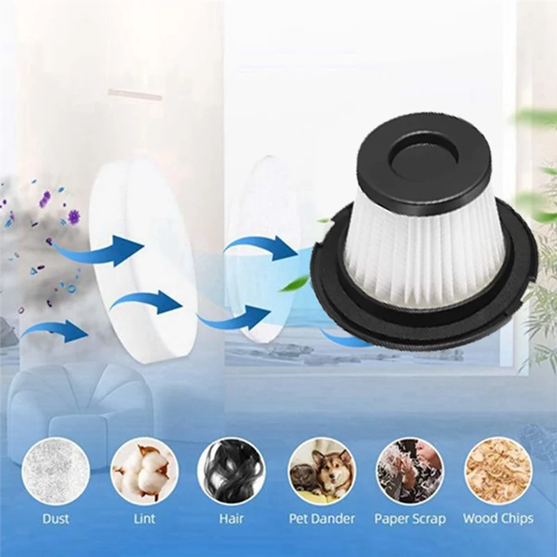 A98G-4PCS مكنسة كهربائية تصفية ملحق ل Dibea T6 C17 T1 يده مكنسة كهربائية اكسسوارات استبدال أجزاء