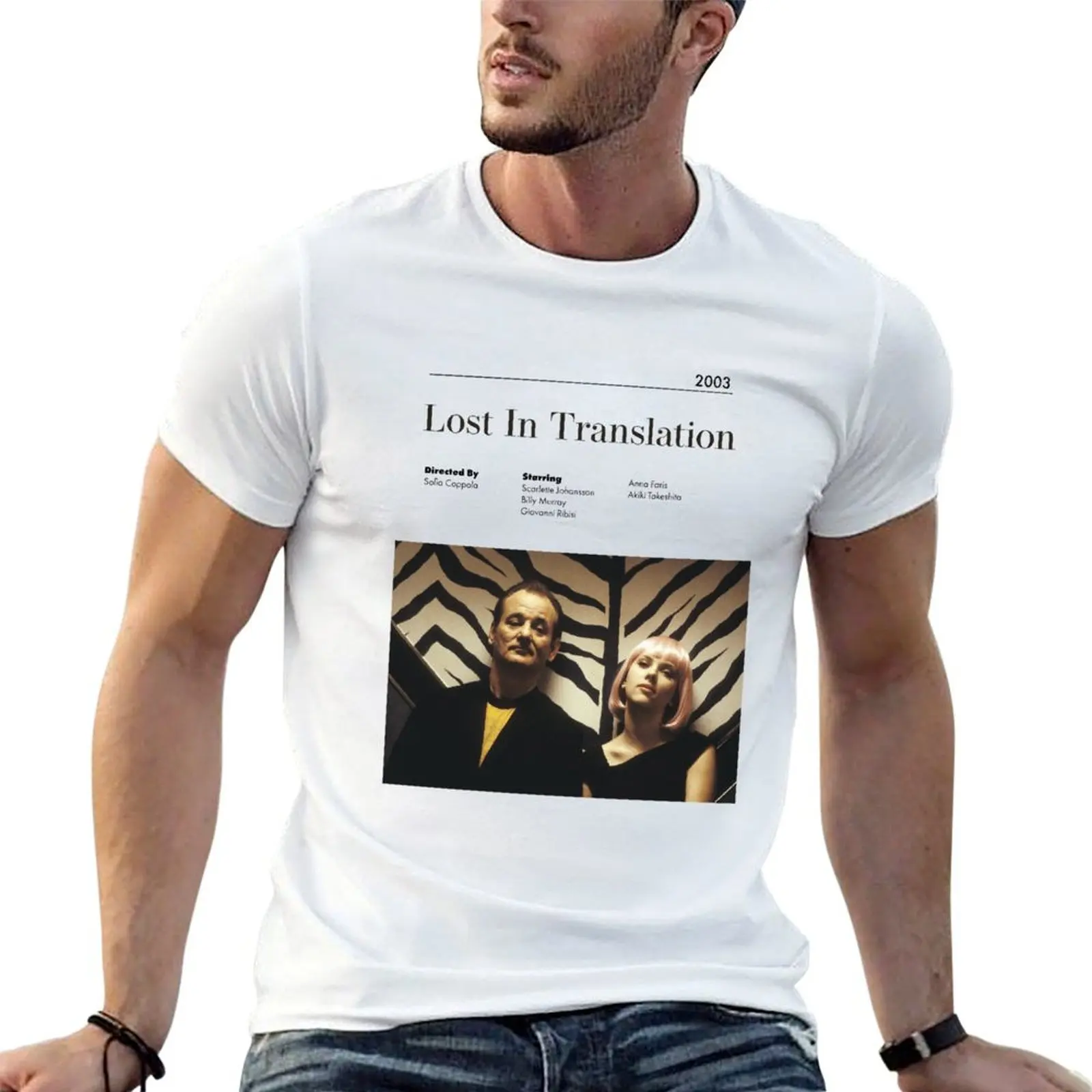

Lost In Translation Alternative Minimalist Movie Poster Sofia Coppola T-Shirt man t shirt cotton high quality T-Shirt