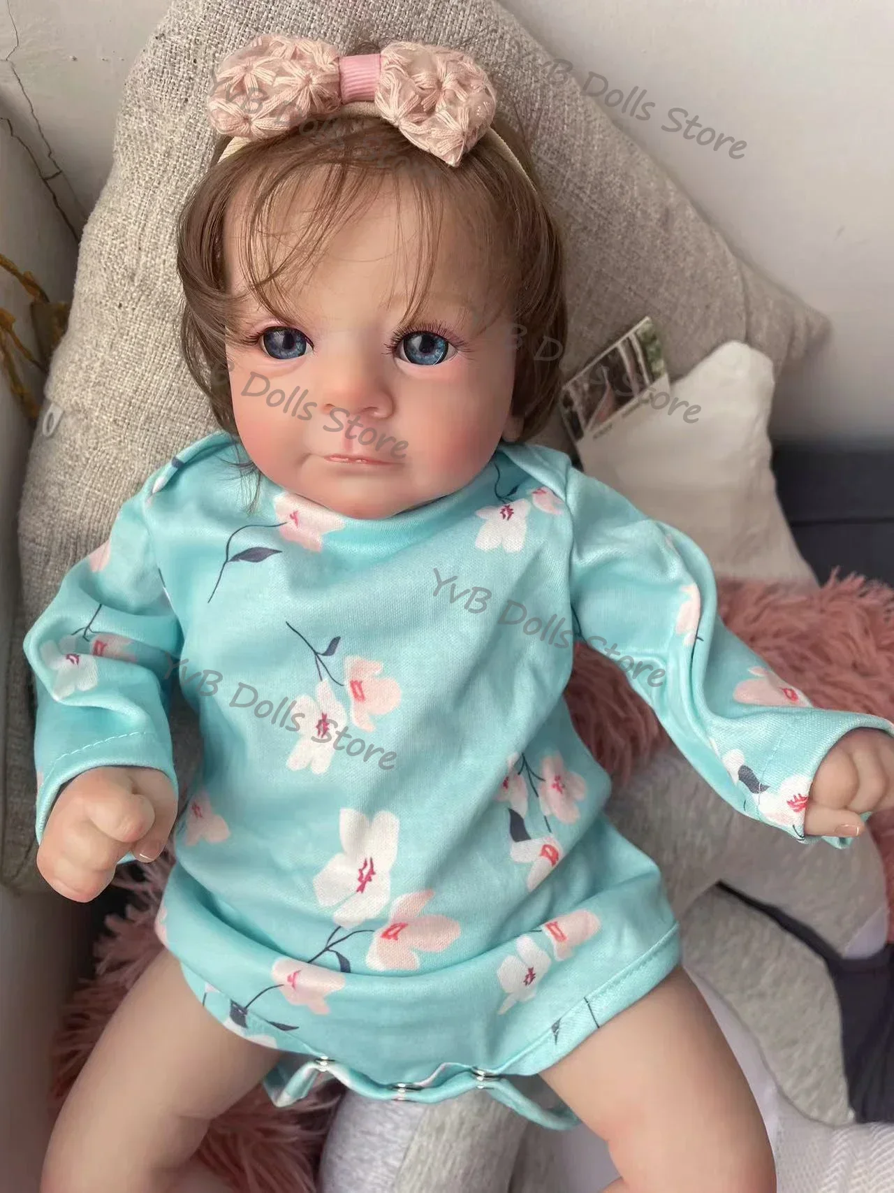 18'' Felicia al geschilderd afgewerkte herboren babypop hetzelfde als afbeelding levensecht zacht aanvoelend handwortelhaar zichtbare aderen