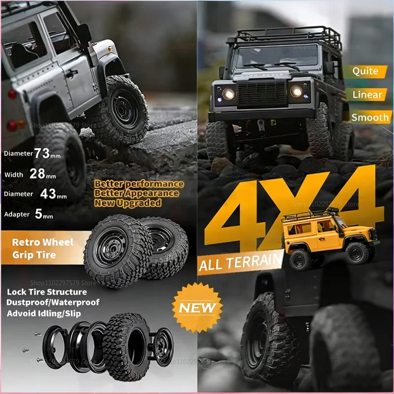 1:12 MN-99S RC Off Roader 2.4G 4WD Remote Control Climbing Car All Terrain Rock Crawler RC Truck Hobby Model Toy For Boys Adults