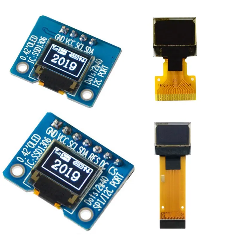 0,42-дюймовый oled-экран, экран последовательного порта SSD1306/SSD1315, 16-контактный ЖК-модуль, светодиодный экран, дисплей с подсветкой 72x40
