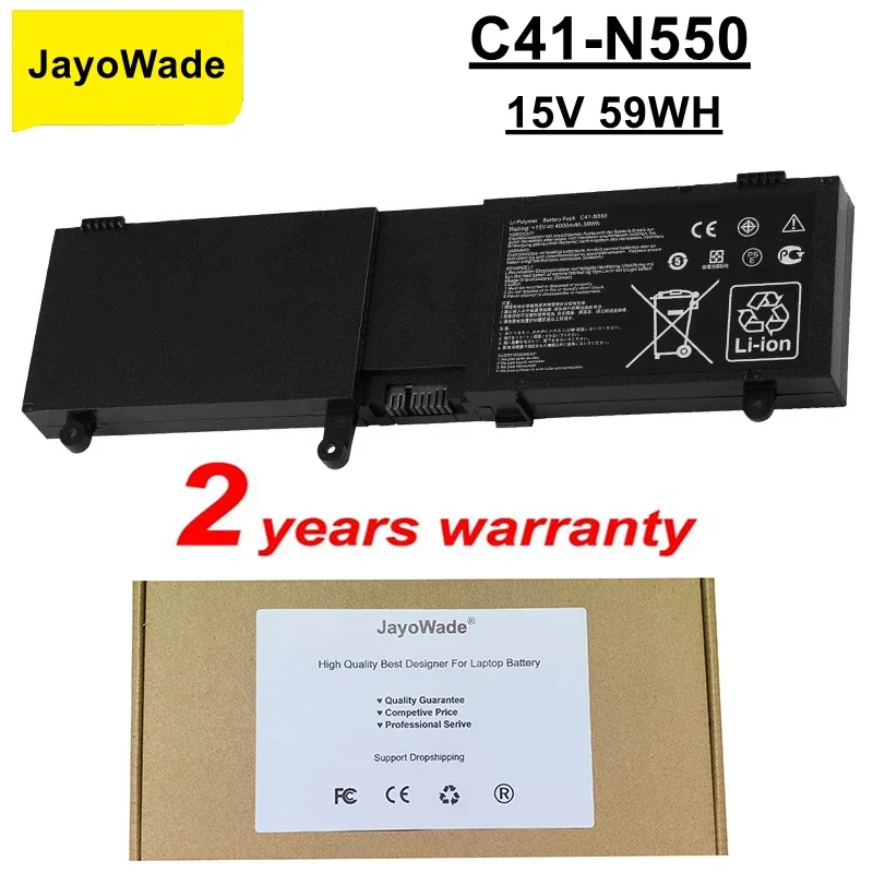 

C41-N550 Laptop Battery for ASUS N550 N550J N550JA N550JV N550JK Q550L Q550LF N550X47JV G550JK G550JK 90WH C41 N550 Batteries