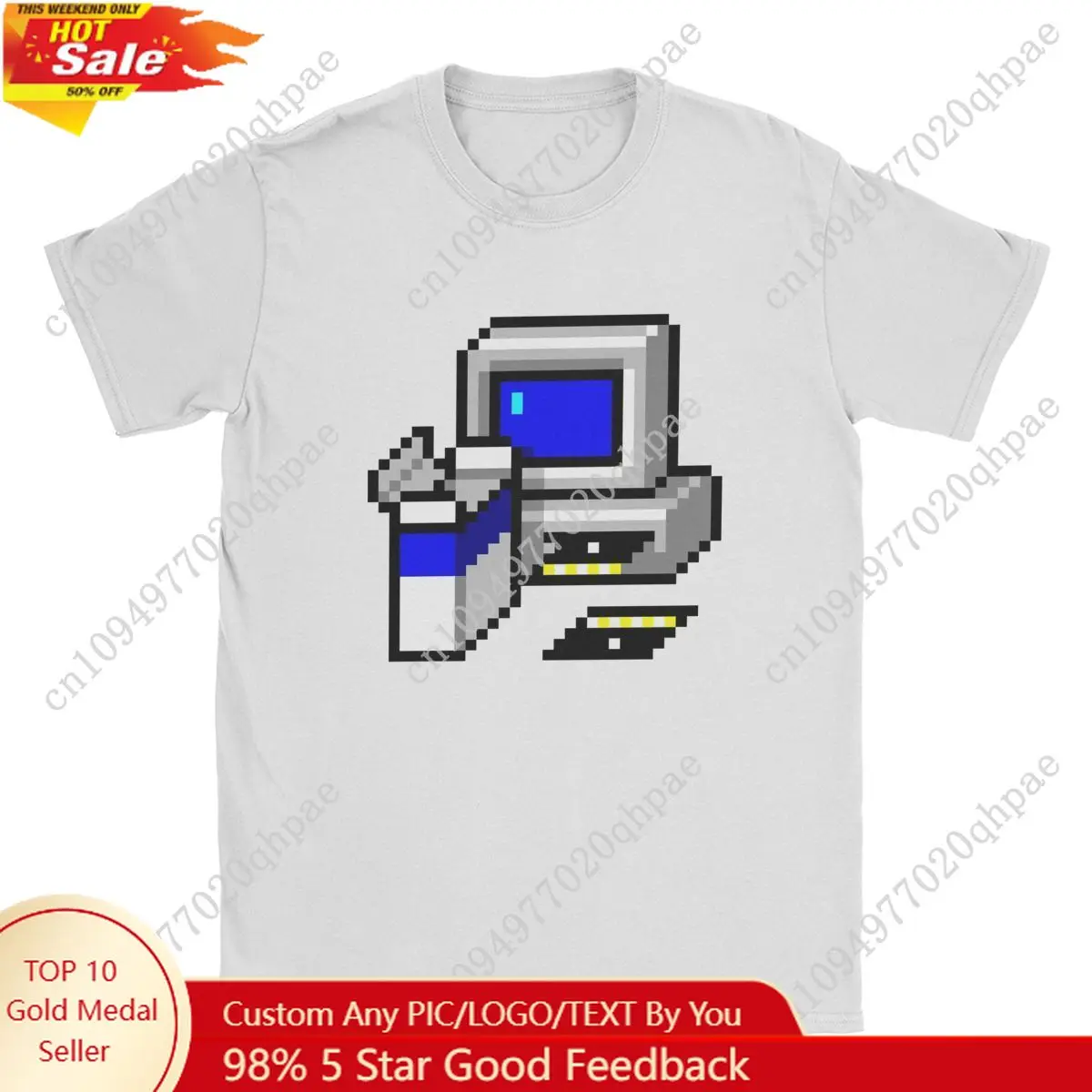

Install Windows95 Now! Classic T Shirt Men's 100% Cotton Leisure T-Shirt O Neck Microsofts Computer System Fun Tees Short Sleeve