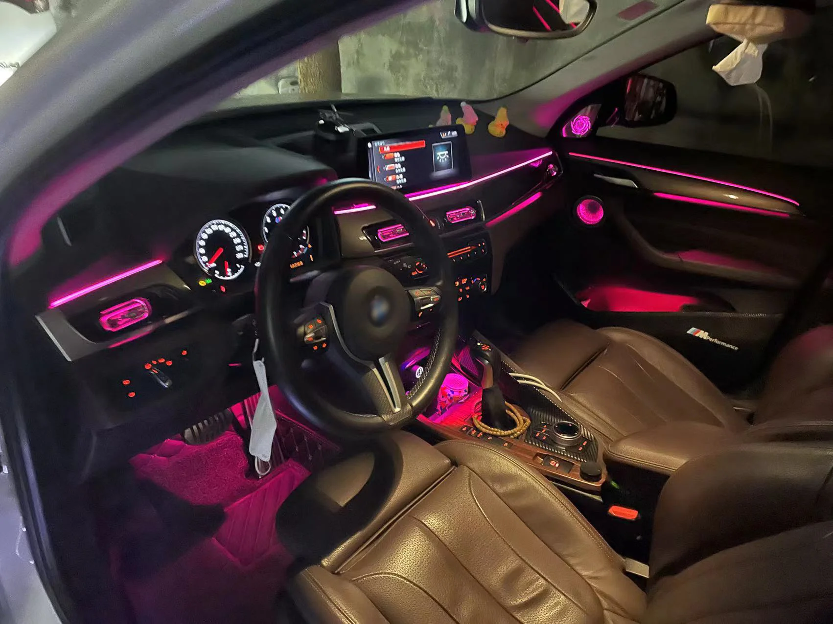 ICarsin Dynamic Colorful Ambient Lighting Upgrade Kit for BMW X1 X2 2016-2022 F48 F49 Interior LED Ambient Lighting LED Air Vent