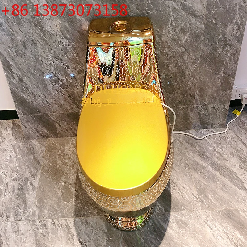 Golden smart toilet, no water pressure limit, flushing and drying, local tyrant gold toilet