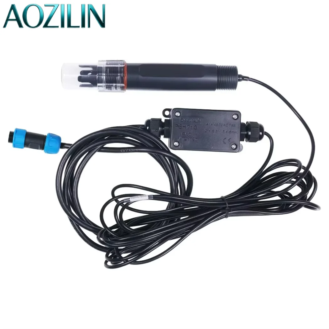 AOZILIN S-pH-01B Industrial pH Sensor MODBUS-RTU RS485 0-2V Analog Voltage Output With Waterproof Aviation Connector