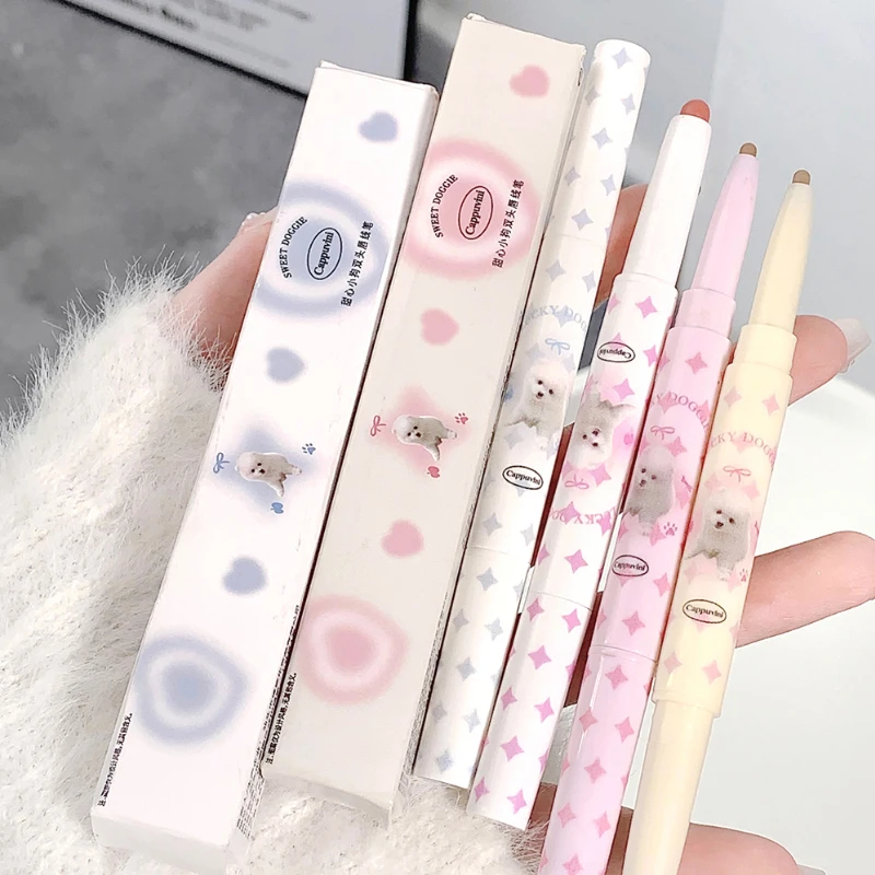 ดินสอเขียนขอบปากสองหัวสำหรับนักเรียนร่างรูปร่างริมฝีปากเปลือย