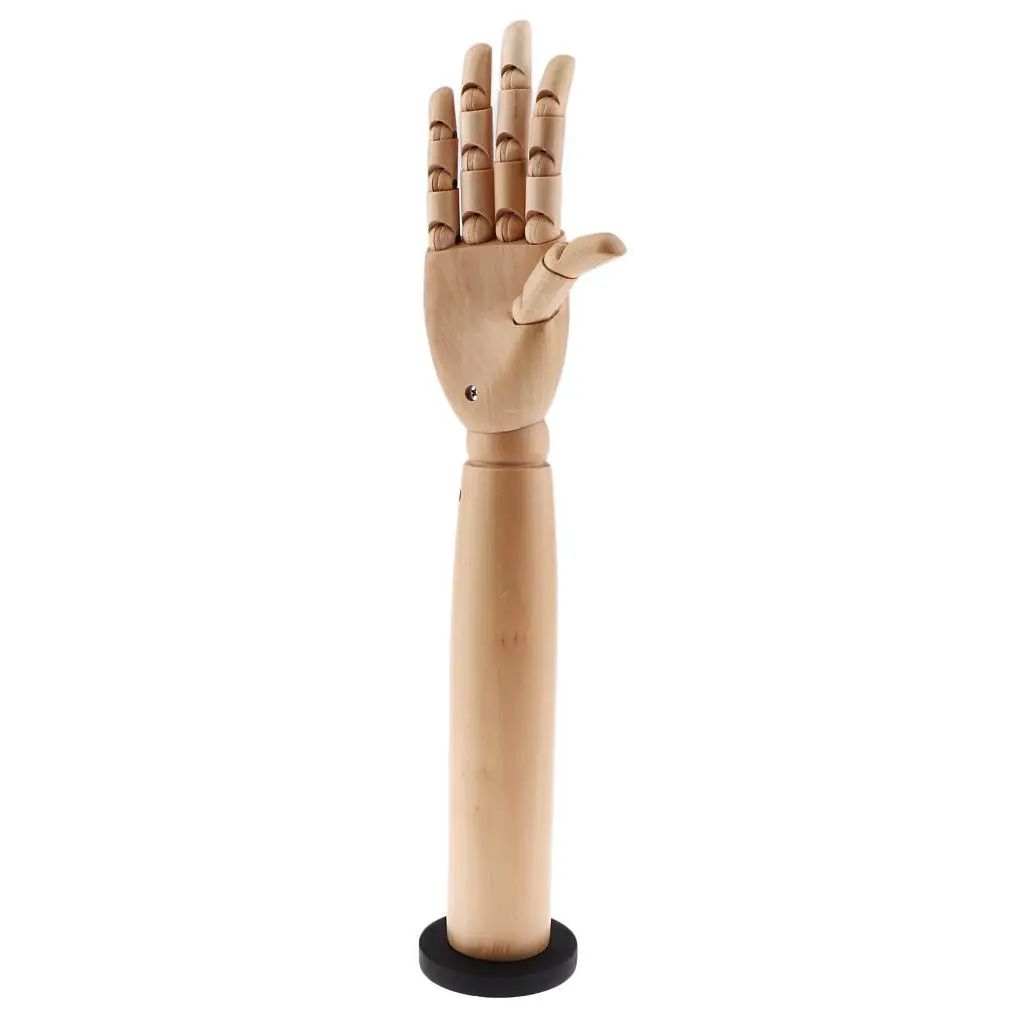 Wooden Sectioned Flexible Articulating Hand Right Manikin Hand