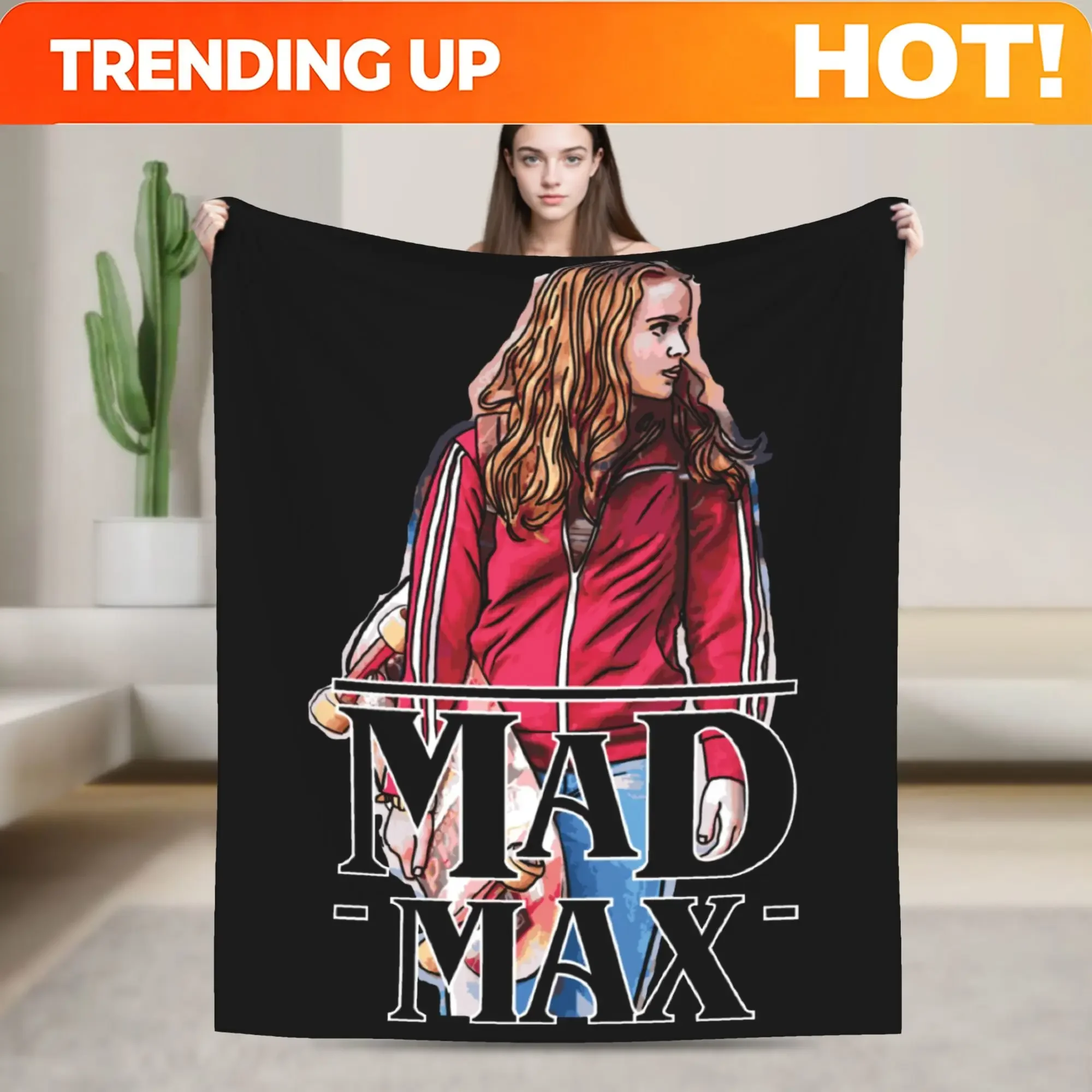 Custom Mad Max Blankets Flannel Autumn/Winter Things Multi-function Super Warm Throw Blankets For Bed Bedroom Plush Thin Quilt