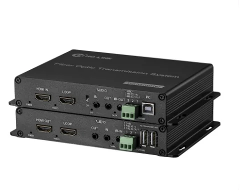 

Transmission 4K KVM USB Video in with Loop Out Rs232 Data 3.5mm Audio Fiber Optic Extender Converter Transmitter
