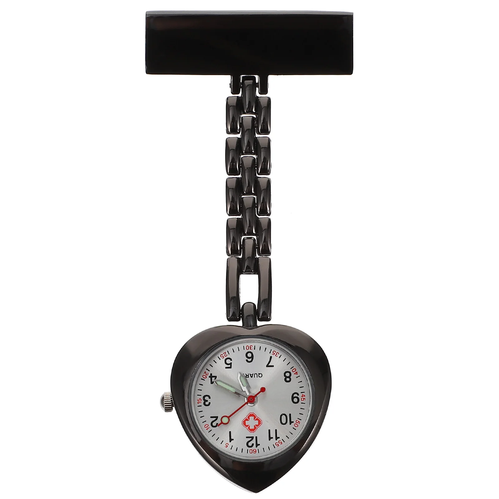 

Heart Shaped Alloy Pocket Quartz Movement Durable Nurse Watch Fashionable Chest Watch for Doctors Nurses Clear Dial Colorful