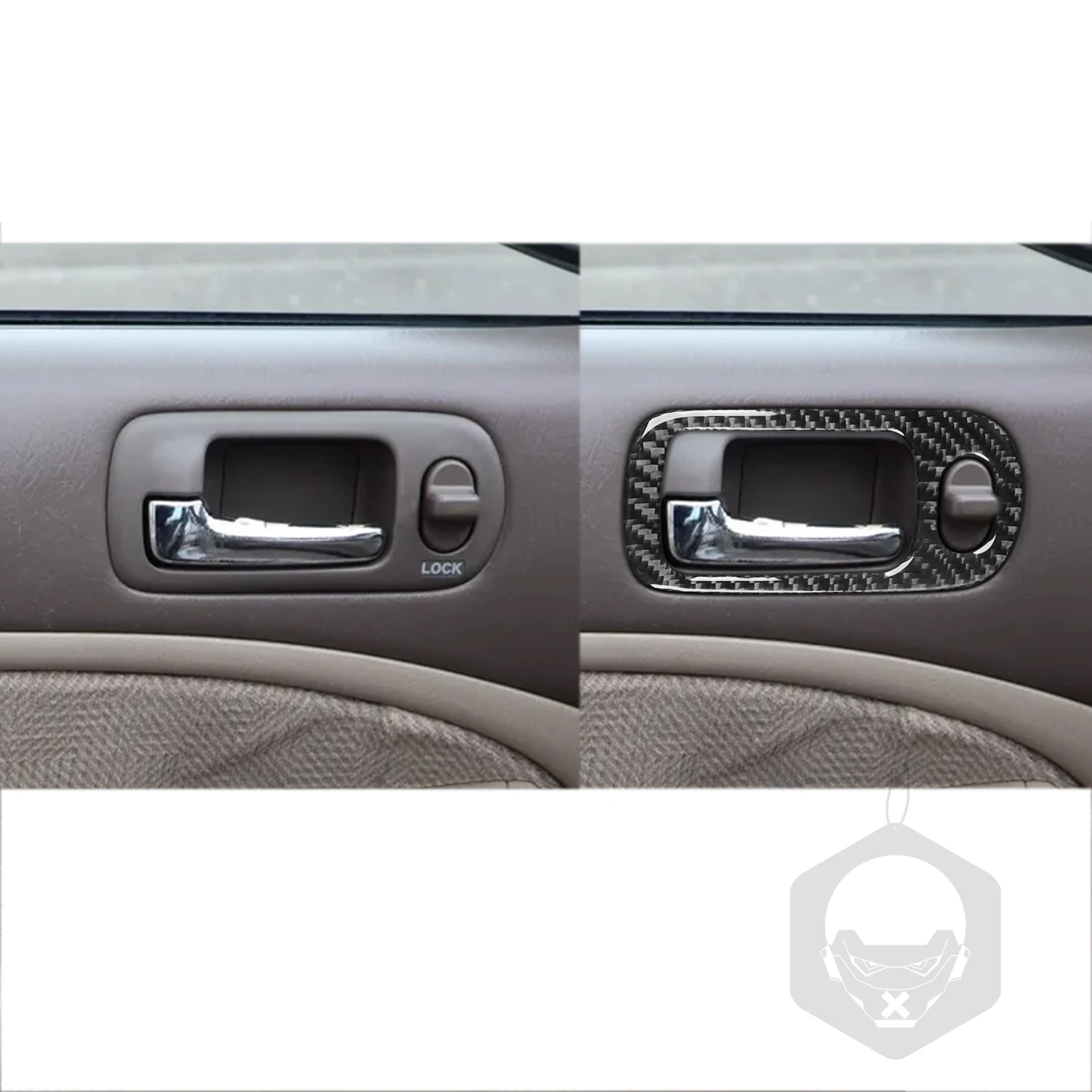 Carbon Fiber Car Accessories Door Handle Frame Modified Interior Trim Cover Sticker For Honda Civic 2001 2002 2003 2004 2005 - view 4