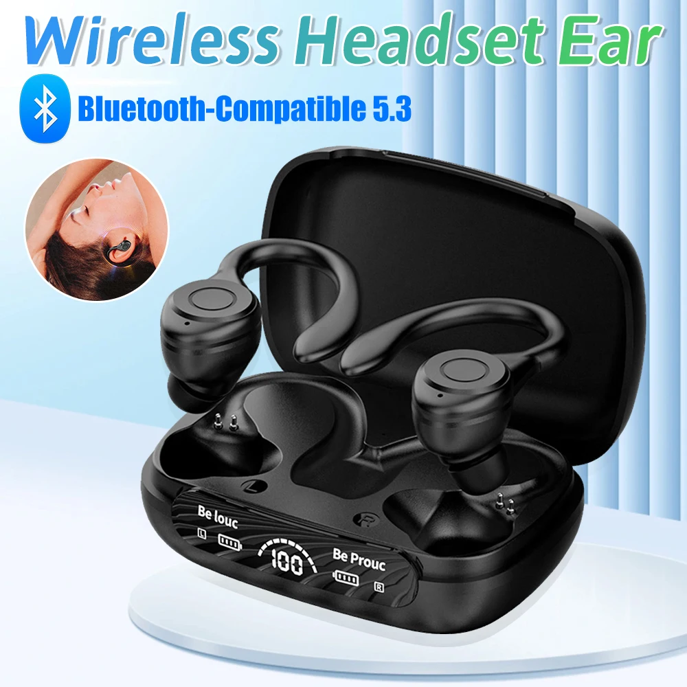 

Bluetooth-гарнитура 5,3, беспроводные наушники, наушники с шумоподавлением, Hi-Fi стереонаушники, спортивные наушники для бега