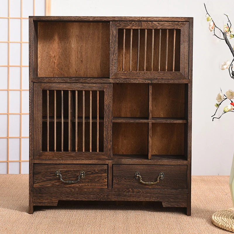 Fortune Paulownia Wood Floor Handmade Side Cabinet with Various Compartments