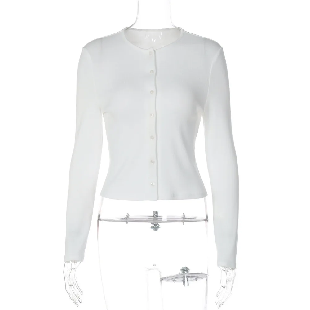 Blifanbo malha manga longa topos camisas femininas outono o pescoço camisas casuais único breasted retalhos camisas femininas streetwear