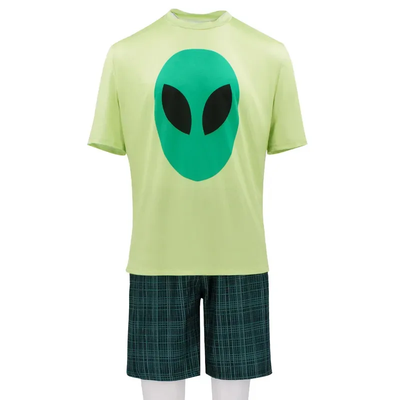 

Movie Adventure Elio Cosplay Costume Green T-shirt Shorts Boys Man Halloween Carnival Cosplay Elio Customized Clothes