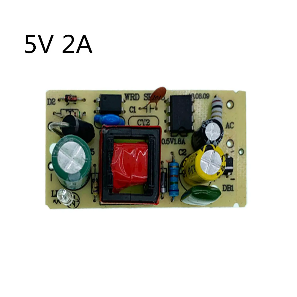 

DC 5V 2A Switching Power Supply Module AC-DC Power Supply Board AC100-240V to DC 5V Module Short Circuit Overload Protection
