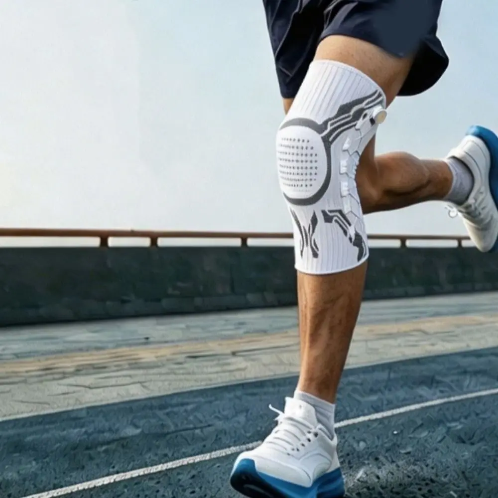 Adjustable Knob Knee Pad Elastic Breathable Sports Knee Brace Non-Slip Thin Knee Brace Support Joint Protection