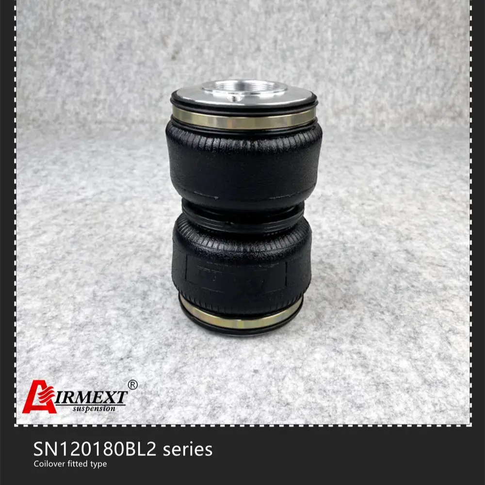 

SN120180BL2-DT2-F /Fit D2 coilover (M52*1.5)Thread pitch Air suspension Double convolute rubber airspring/airbag shock absorber