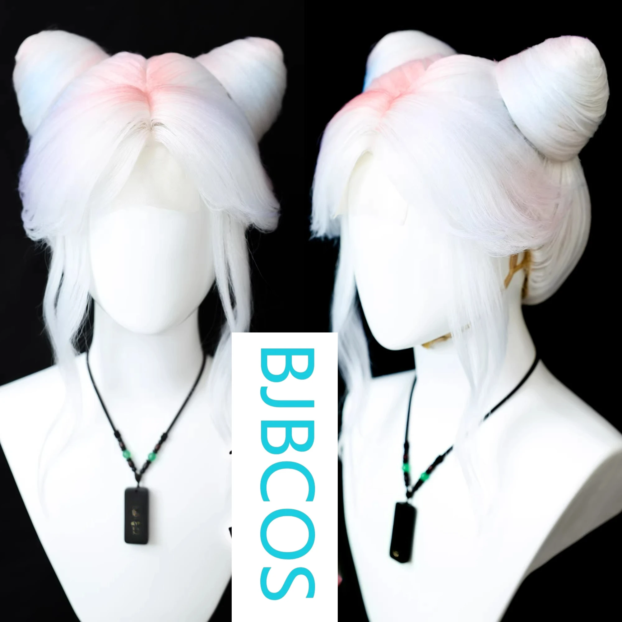

[Styled Wig]Eternal Tribulation, Unfinished Jade, Linglong Warm Cat Head,Lace Front Wig Spray Color COS Shaped Wig