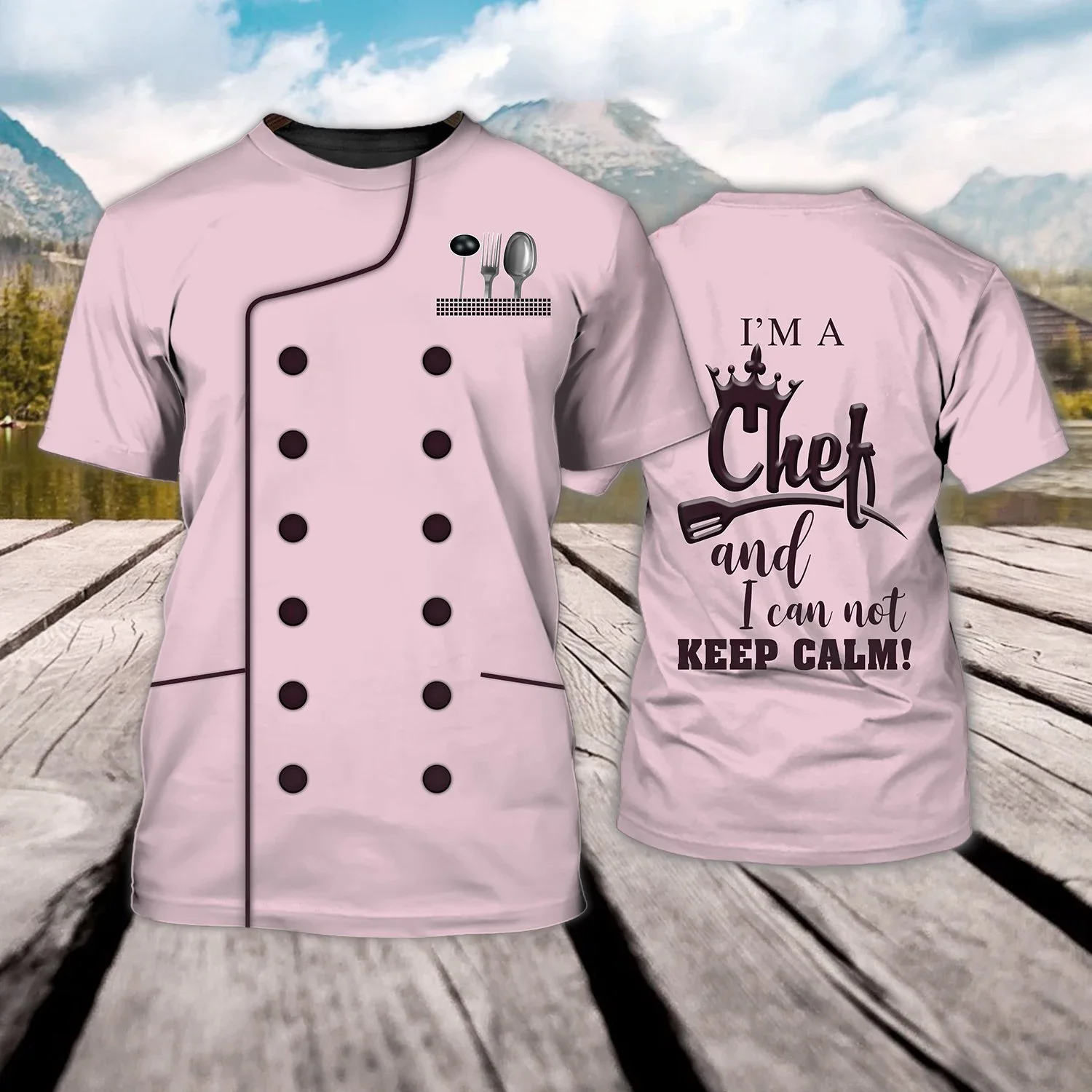 Chef Shirt Men\'s T-shirts 3D Custom Printed Men\'s Clothing O-Neck Oversized Cheap Short Sleeve Tops Fashion Punk Streetwear 6xl