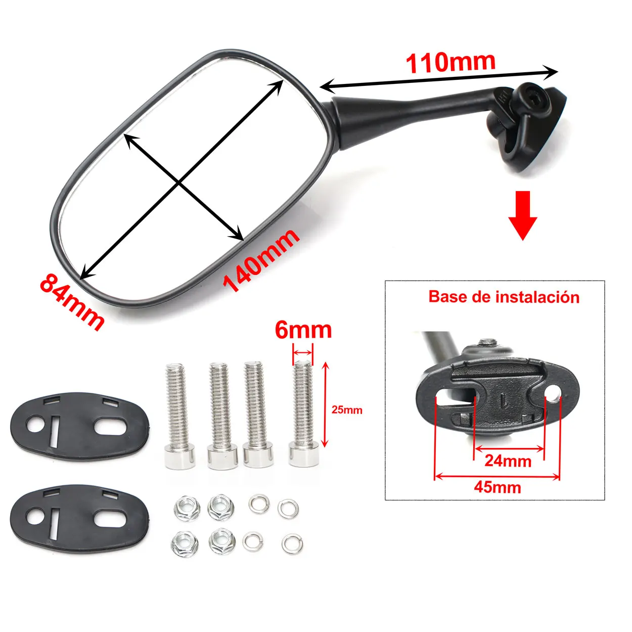 Motorcycle Rear View RearView Mirrors For Suzuki Bandit GSF 1250S 1250SA GSX 650F Katana SV650S SV1000S GSXR600/750 GSXR1000