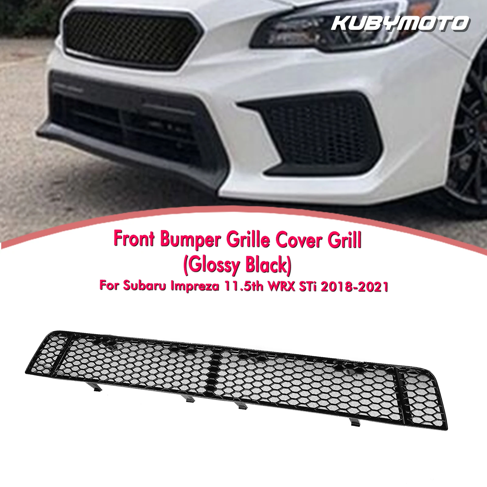 

Exterior Lower Grille Mesh Front Grill Grid Trim For Subaru Impreza 11.5th Gen WRX / WRX STI 2018-2021