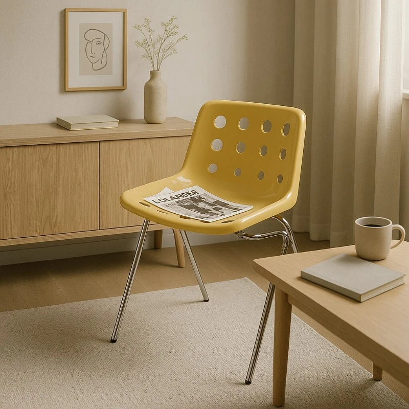 Korean-Inspired Stylish Cheese Chair Instagram-worthy Coffee Shop Backrest All-In-One Dining Chair for Café