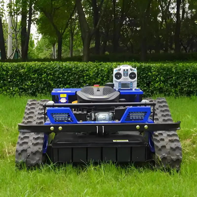 เครื่องตัดหญ้าแบบคลานปรับแต่งได้ เครื่องตัดหญ้าแบบรีโมทคอนโทรล เครื่องตัดหญ้าอัตโนมัติ ได้รับการรับรองมาตรฐาน CE/ISO ขายสำหรับสวน