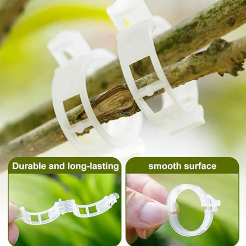 Secured Plastic Plant Clip, 2024 Upgrade Plant Support Clips, Garden Clips For Climbing Plants